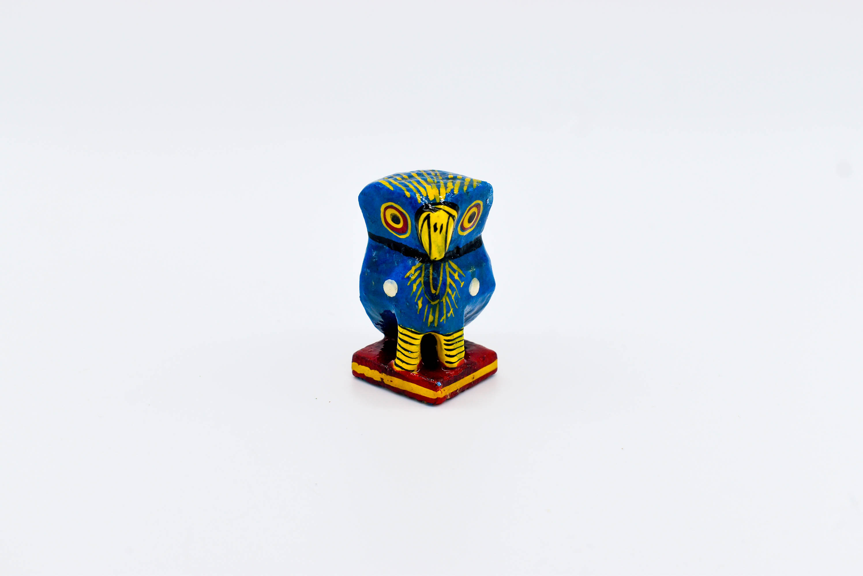 Handcrafted Wooden Owl Family Figurines, Set of 5, Multicoloured, 9 cm to 4 cm Height