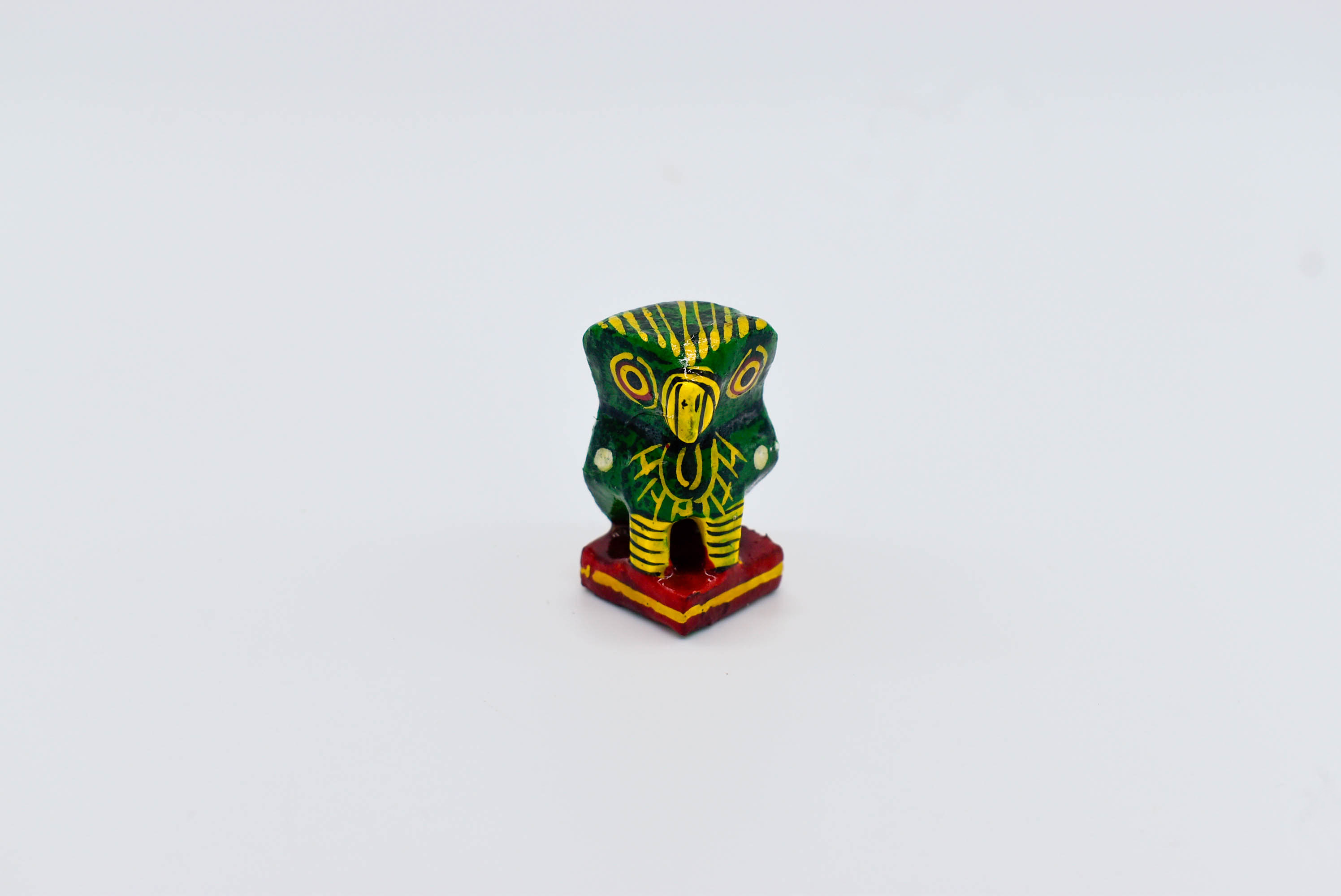 Handcrafted Wooden Owl Family Figurines, Set of 5, Multicoloured, 9 cm to 4 cm Height