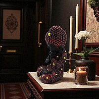 Baby Monk Buddha Showpiece for Home Decor (Black & Pink) Polyresin – 21 cm