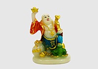 Colorful Laughing Buddha Statue  (Polyresin) - 7.5 Inch