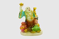 colorful-laughing-buddha-statue-polyresin -8 inch