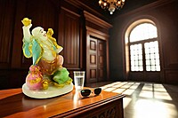 colorful-laughing-buddha-statue-polyresin -8 inch