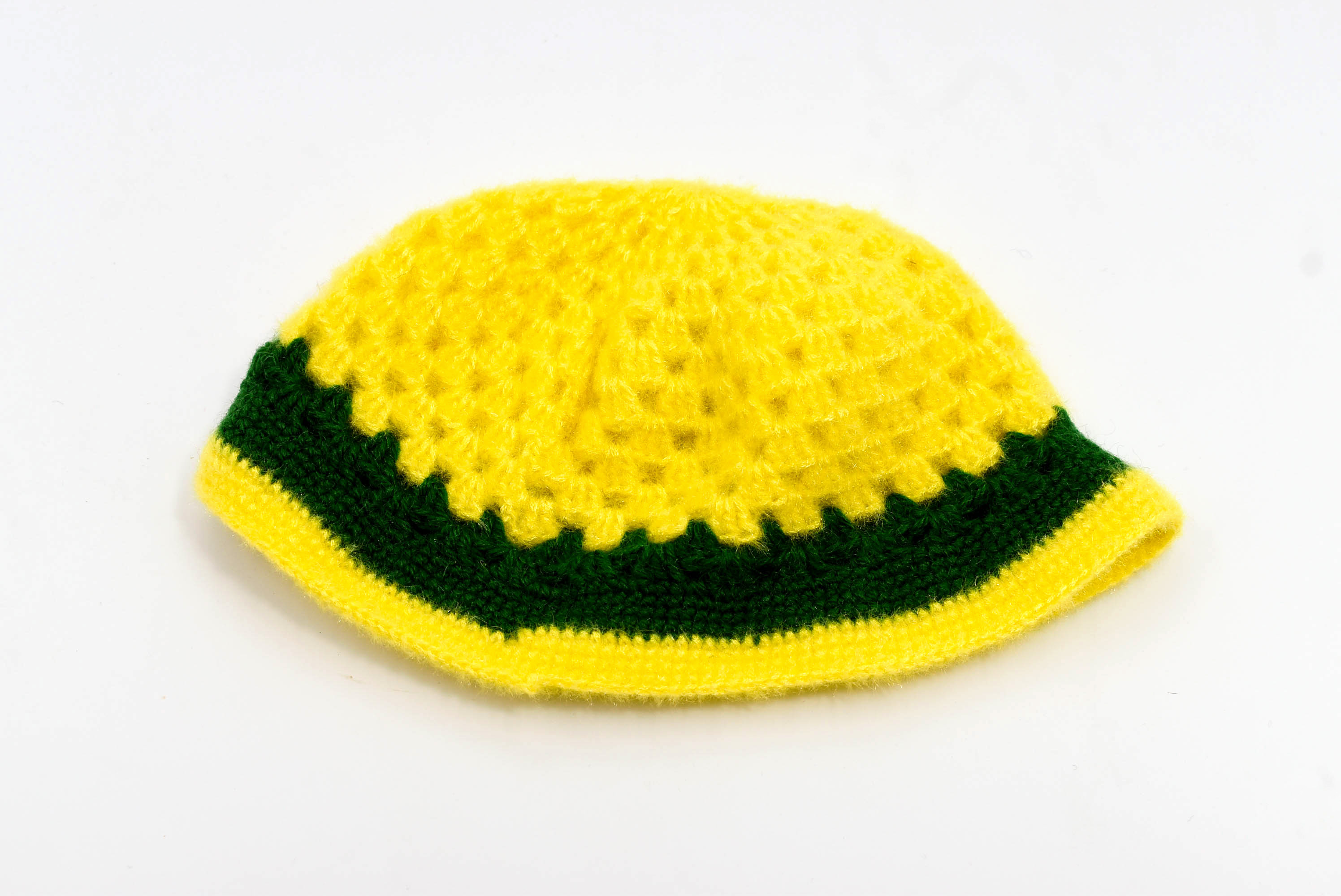 Handknitted Yellow and Green Woolen Poncho for kids (1 - 3 Years)