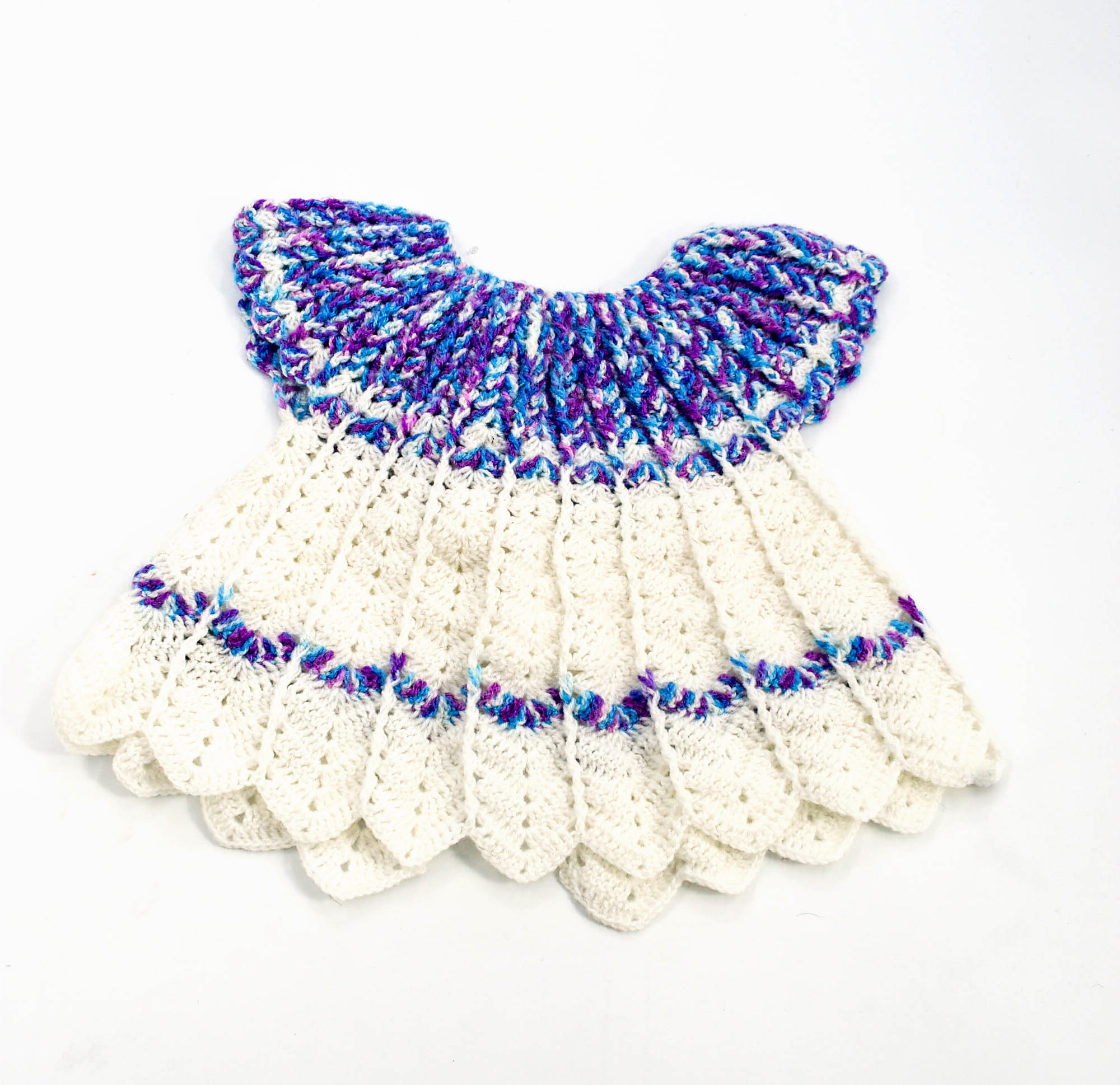 Handknitted frock, sweater, cap for kids between 6 months to 1 years