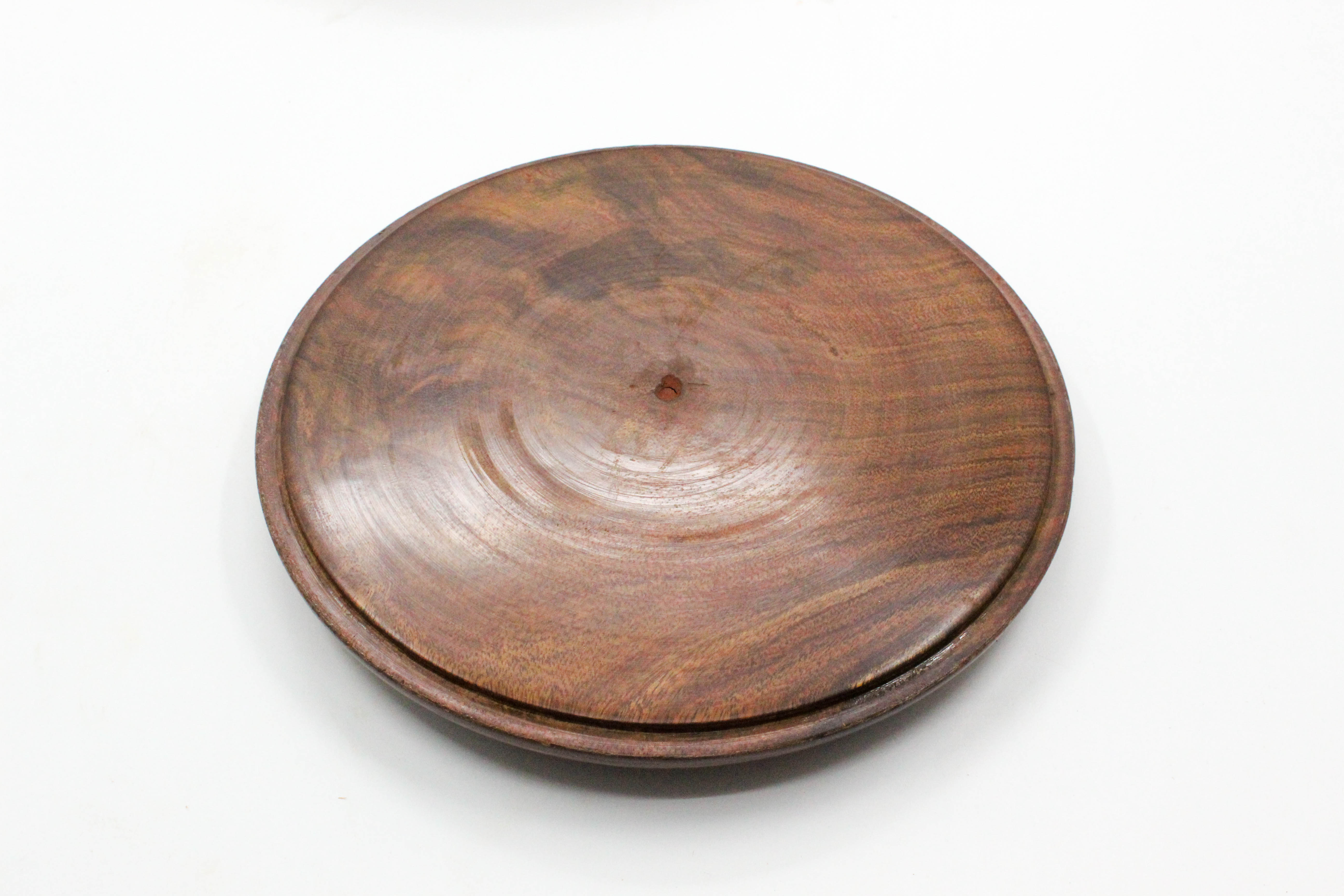 Wooden Roti Box / Casserole with Lid, Round Storage Container, 23 x 23 x 11 cm