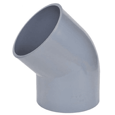 Elbow 45(Degree) (PVC), 20 mm, 1/2" Inch, 16 Kg, Agriculture PVC Fittings