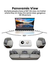 Home Theatre Electric Floor Rising Projector Screen 16:9 – Motorized Retractable Design, Portable & Easy Setup for Movies, Gaming & Presentations