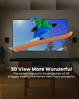 Home Theatre Electric Floor Rising Projector Screen 16:9 – Motorized Retractable Design, Portable & Easy Setup for Movies, Gaming & Presentations