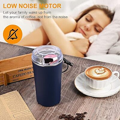 Portable Electric Spice & Coffee Bean Grinder Pack of 1 (Colour : Blue) Portable Electric Spice & Coffee Bean Grinder Pack of 1 (Colour : Blue)