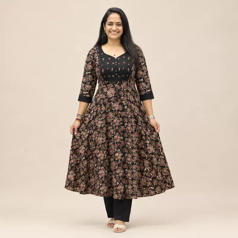 24jckalamkaari anarkali top