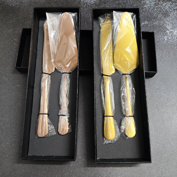 Elegant Metal Wedding cake knife with server set