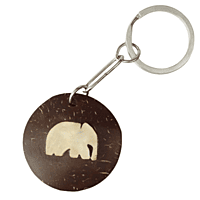 Coconut Shell Key Chain