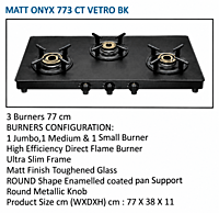 Stove Elica EL CT GT 3B 77 0773 Vetro Onyx MI 1T J1M1S1 BB Matt Stove Elica EL CT GT 3B 77 0773 Vetro Onyx MI 1T J1M1S1 BB Matt