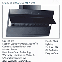 Kitchen Hood Elica 75 EFL FL HAC Touch MS 0751 1350 BK Nero MS LTW 3V Kitchen Hood Elica 75 EFL FL HAC Touch MS 0751 1350 BK Nero MS LTW 3V