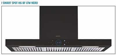 Kitchen Hood Elica 90 Ismart _BF_ NAC Touch MS 0000 220-240 VAC 50/60 Hz UpTo 2500 RPM BK Spot LTW H6