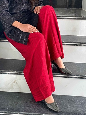 Embroidered Rayon Mastani - Maroon