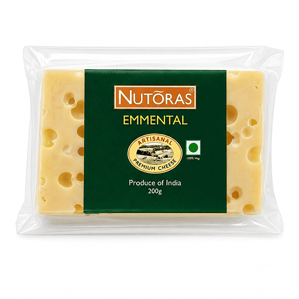 Nutoras Cheese Emmental Block 200G Nutoras Cheese Emmental Block 200G