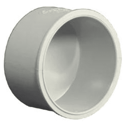 End Cap Plain, 50 mm, 1-1/2" Inch, HW, Agriculture PVC Fittings