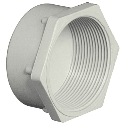 End Cap, 50 mm, 1-1/2" Inch, Threaded, Agriculture PVC Fittings