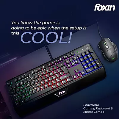 GAMING KEYBOARD & MOUSE COMBO FOXIN ENDEAVOUR FGK-9992