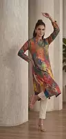 The Celestial Flame Kurti