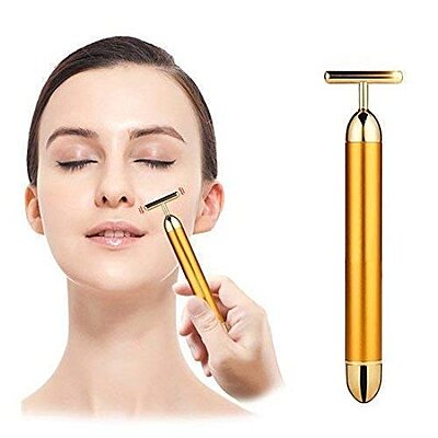 Gold Energy Beauty Bar Electric Vibration Facial Massage Pack of 1