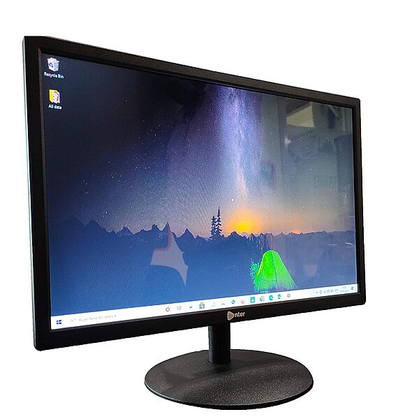 Enter 19 Inch LED Monitor (E-M0-A01) – 48.26 cm Display | HD Resolution | Slim Design | Black | Home & Office Monitor