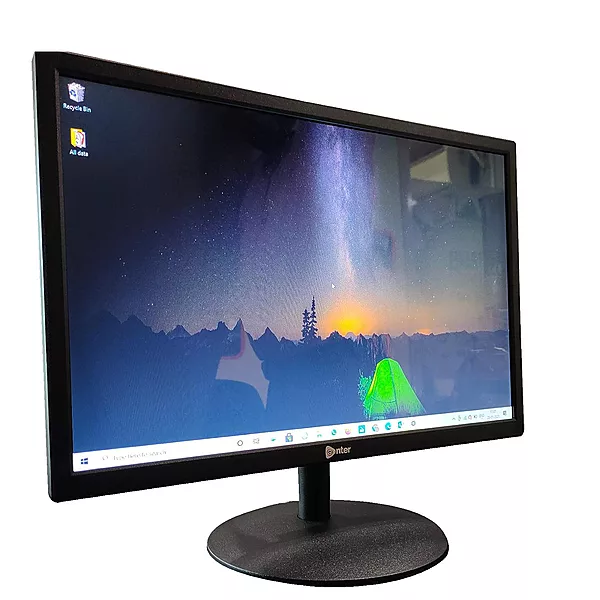 Enter 19 Inch LED Monitor (E-M0-A01) – 48.26 cm Display | HD Resolution | Slim Design | Black | Home & Office Monitor