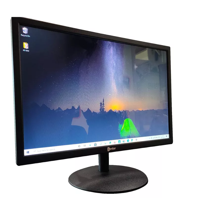 Enter 19 Inch LED Monitor (E-M0-A01) – 48.26 cm Display | HD Resolution | Slim Design | Black | Home & Office Monitor