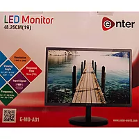 Enter 19 Inch LED Monitor (E-M0-A01) – 48.26 cm Display | HD Resolution | Slim Design | Black | Home & Office Monitor