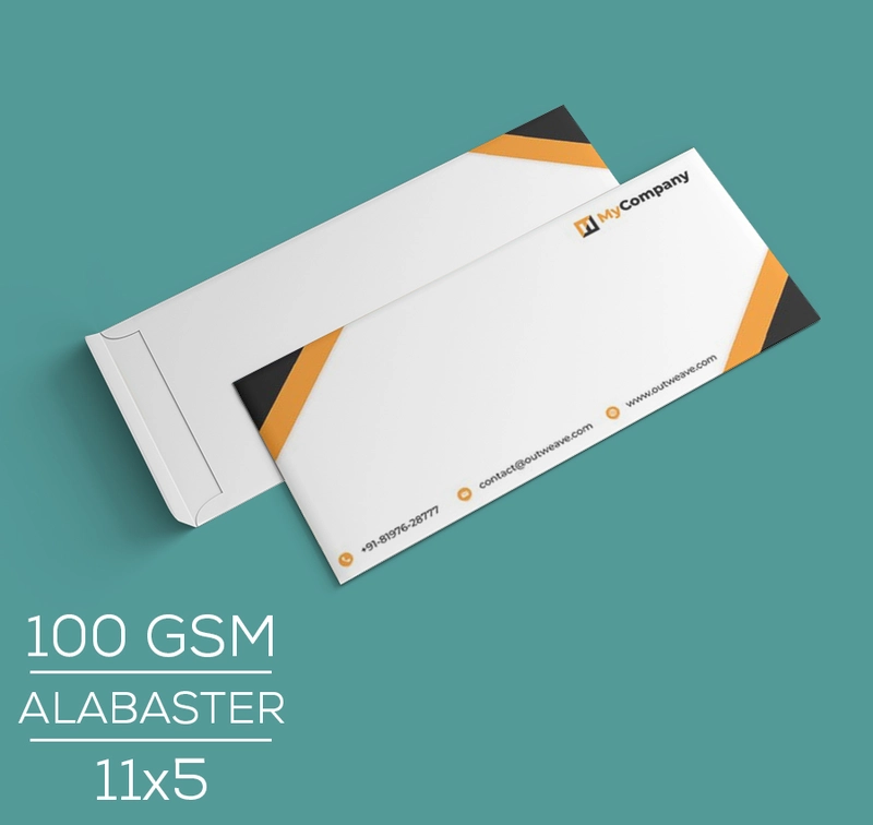Envelopes 11x5 -Printed on 100 gsm Super White Alabaster