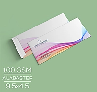 Envelopes: 9.5 x 4.5 -Printed on 100 gsm Super White Alabaster