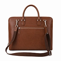 The Envoy Slim Leather Laptop Briefcase – Cognac Tan