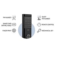 Epic ES - FF731G Digital Door Locks with Pin Number, Entry Option, Rfid Card, Fingerprint (Outer / Inner Body), Mechanical Key, Smart App