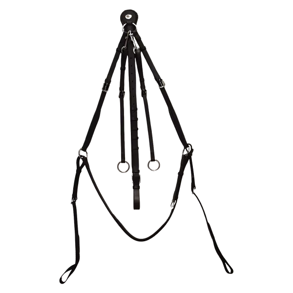 Equenatural adjustable Breastplate with running Attachment Black-Cob