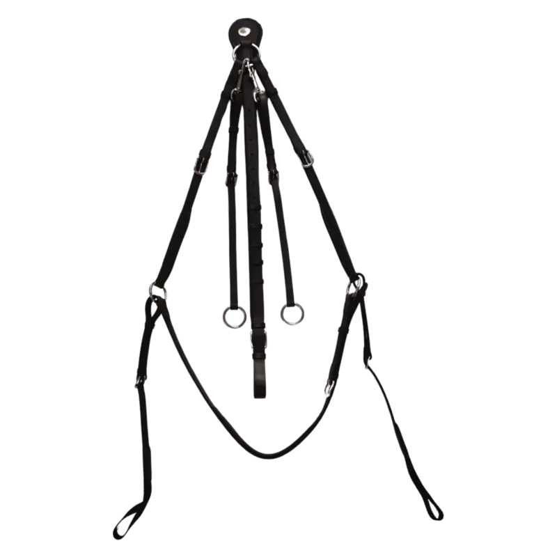 Equenatural adjustable Breastplate with running Attachment Black-Cob