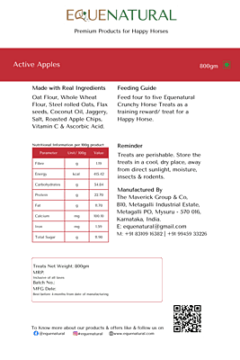 Equenatural Crunchy Horse Treats - Active Apples