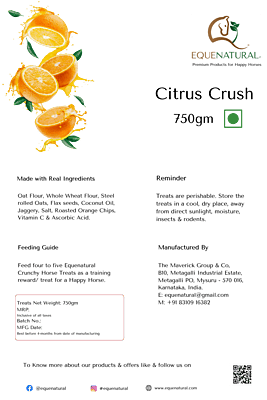 Equenatural Crunchy Horse Treats - Citrus Crush