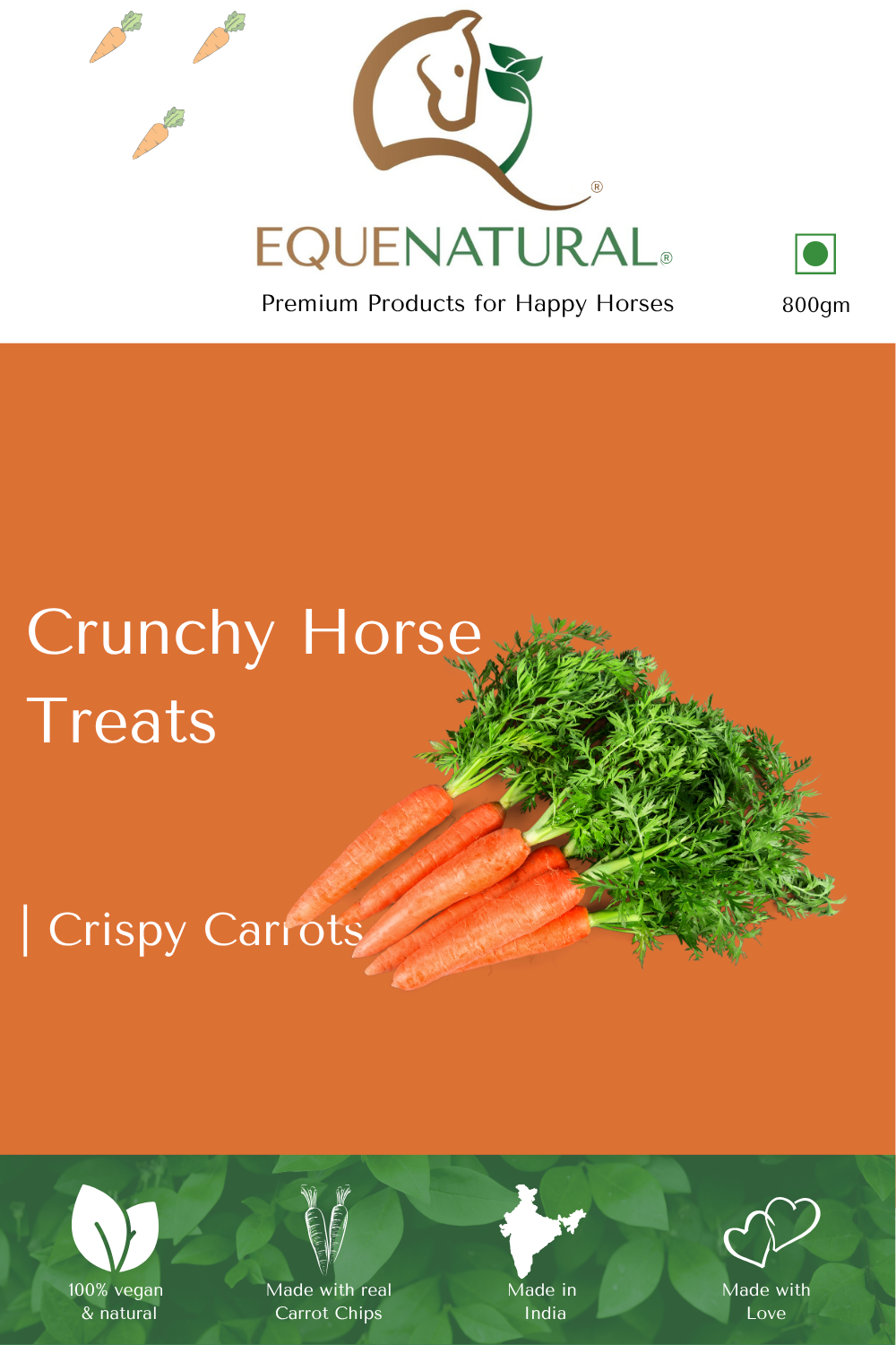 Equenatural Crunchy Horse Treats - Crispy Carrots