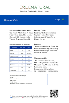 Equenatural Crunchy Horse Treats - Original Oats