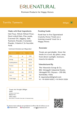 Equenatural Crunchy Horse Treats - Terrific Turmeric