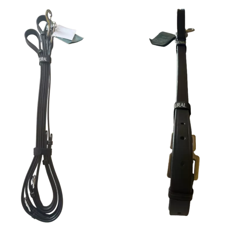Equenatural Leather Side Reins with Snap Hook