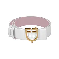 Equestro Belt - Double Face Smooth Leather (Pink-White)