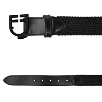 Equestro - Elastic Belt with Black Logo Buckle