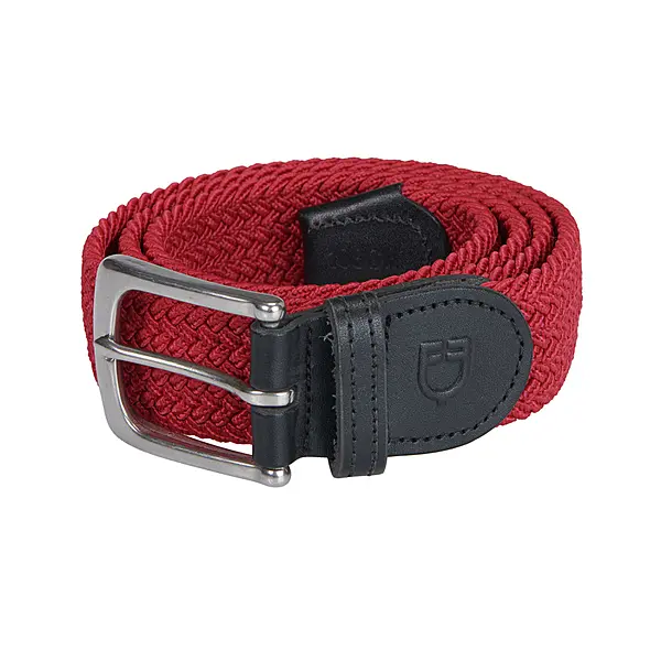 Equestro - Belt Elasticized Cross Pattern (Red)