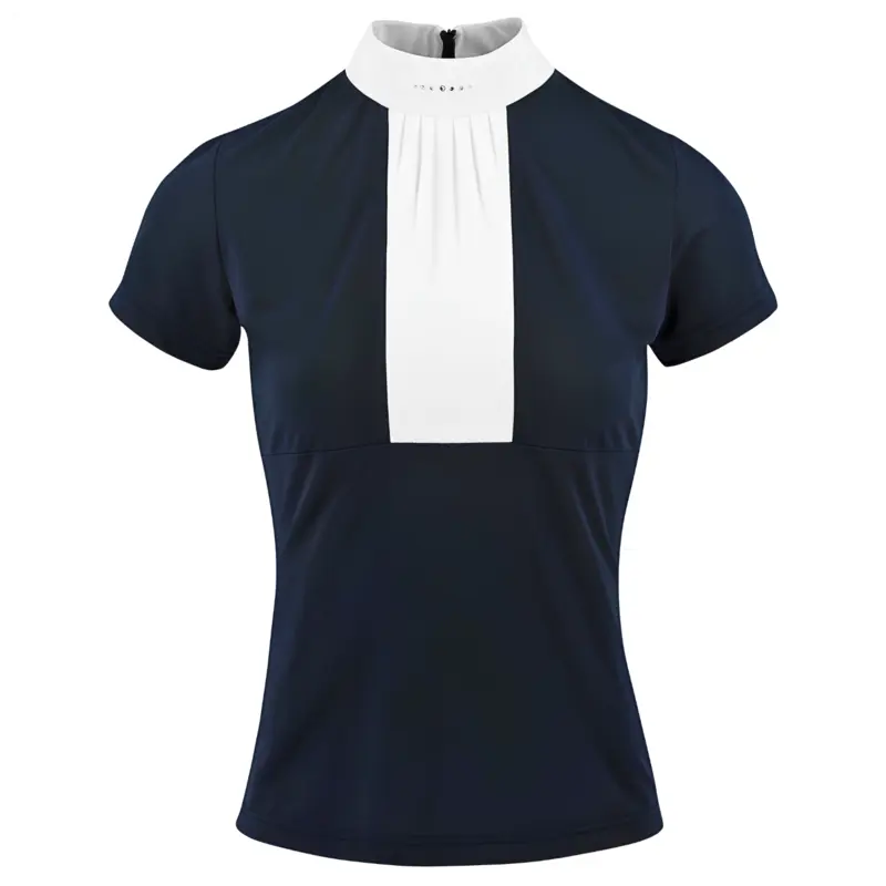 Equitheme Competition Doha Polo - Short sleeves-Navy/XS