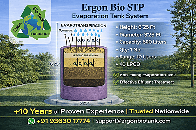Bio STP Ergon Bio Evaporation Tank 6'25 ft Bio STP Ergon Bio Evaporation Tank 6'25 ft