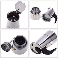 Granny Kitchen Stainless Steel Stovetop Espresso Maker, Moka Pot with Safety Valve,