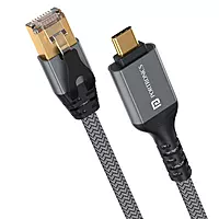 Portronics EtherC Type-C to RJ45 CAT-6 Gigabit Ethernet Cable – 1000 Mbps High-Speed Internet, Nylon Braided, Gold-Plated Connectors, 2-Meter LAN Adapter for Laptop, MacBook, iPad & Type-C Devices Portronics EtherC Type-C to RJ45 CAT-6 Gigabit Ethernet Cable – 1000 Mbps High-Speed Internet, Nylon Braided, Gold-Plated Connectors, 2-Meter LAN Adapter for Laptop, MacBook, iPad & Type-C Devices