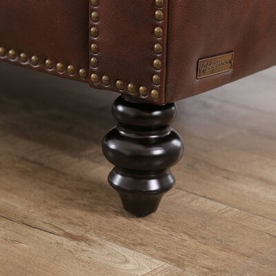 Genuine Leather Rolled Arm Chesterfield Sofa Genuine Leather Rolled Arm Chesterfield Sofa